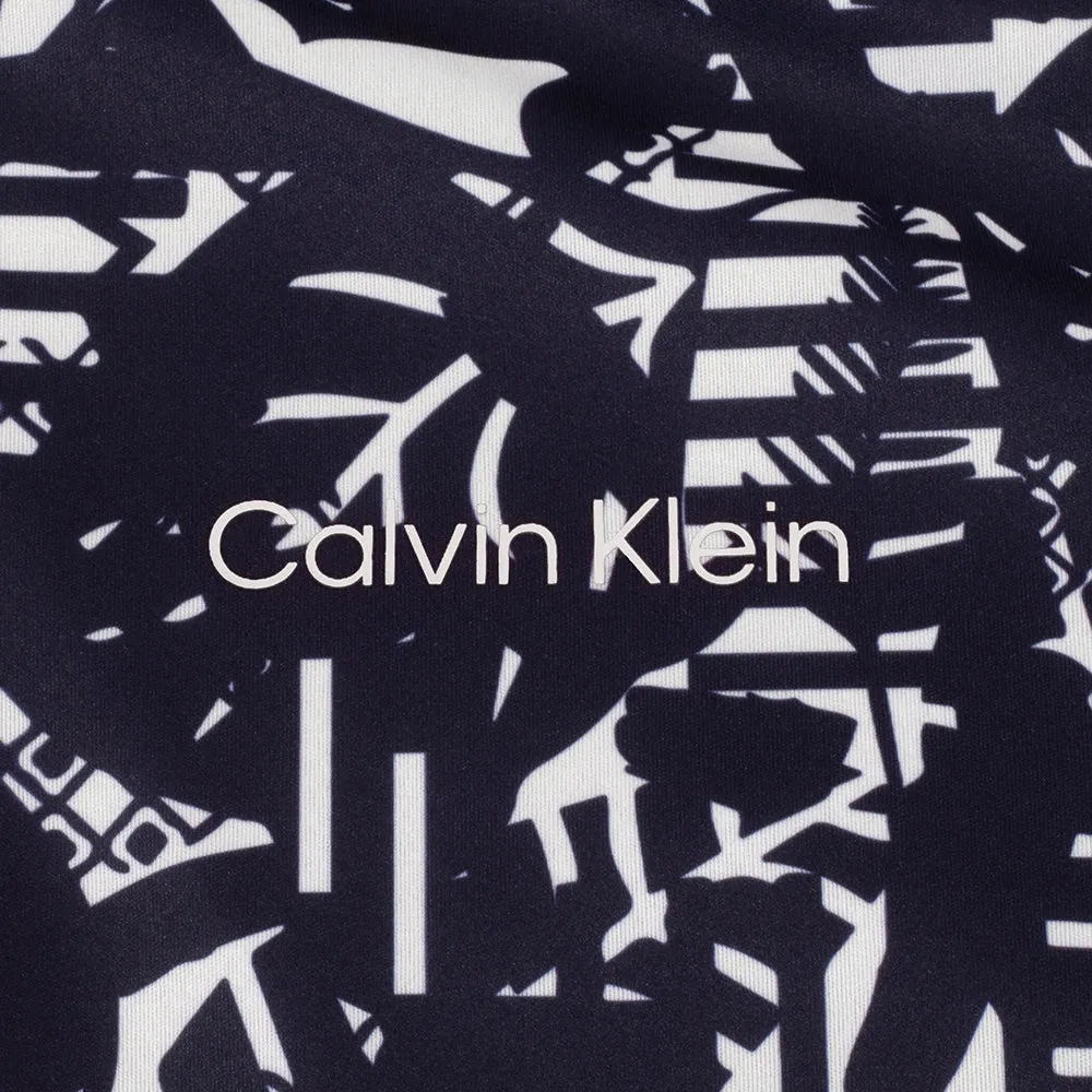 Calvin Klein Printed Windbreaker Jacket - White/Evening Blue