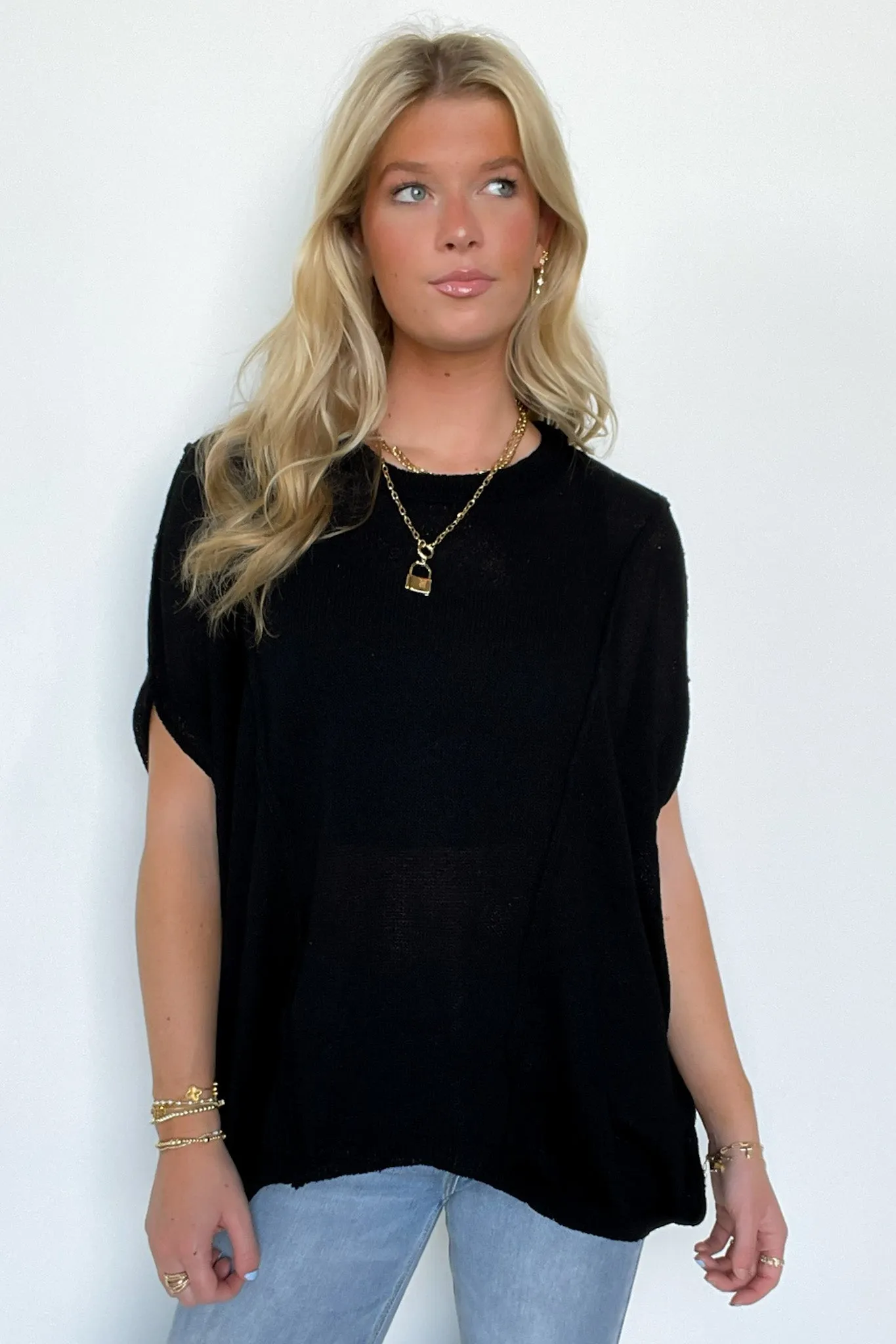Candice Drop Shoulder Exposed Seam Sweater - BACK IN STOCK