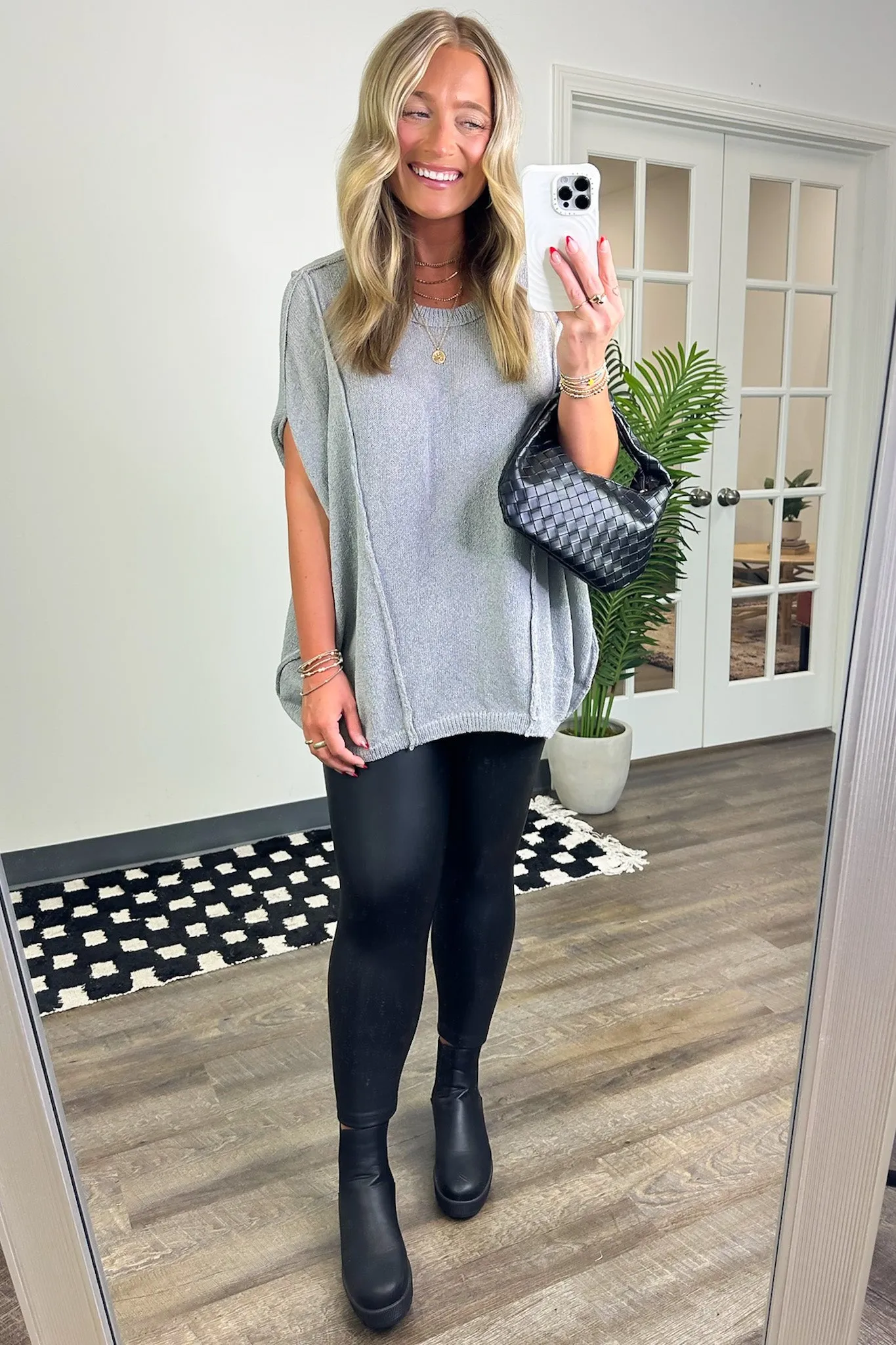 Candice Drop Shoulder Exposed Seam Sweater - BACK IN STOCK