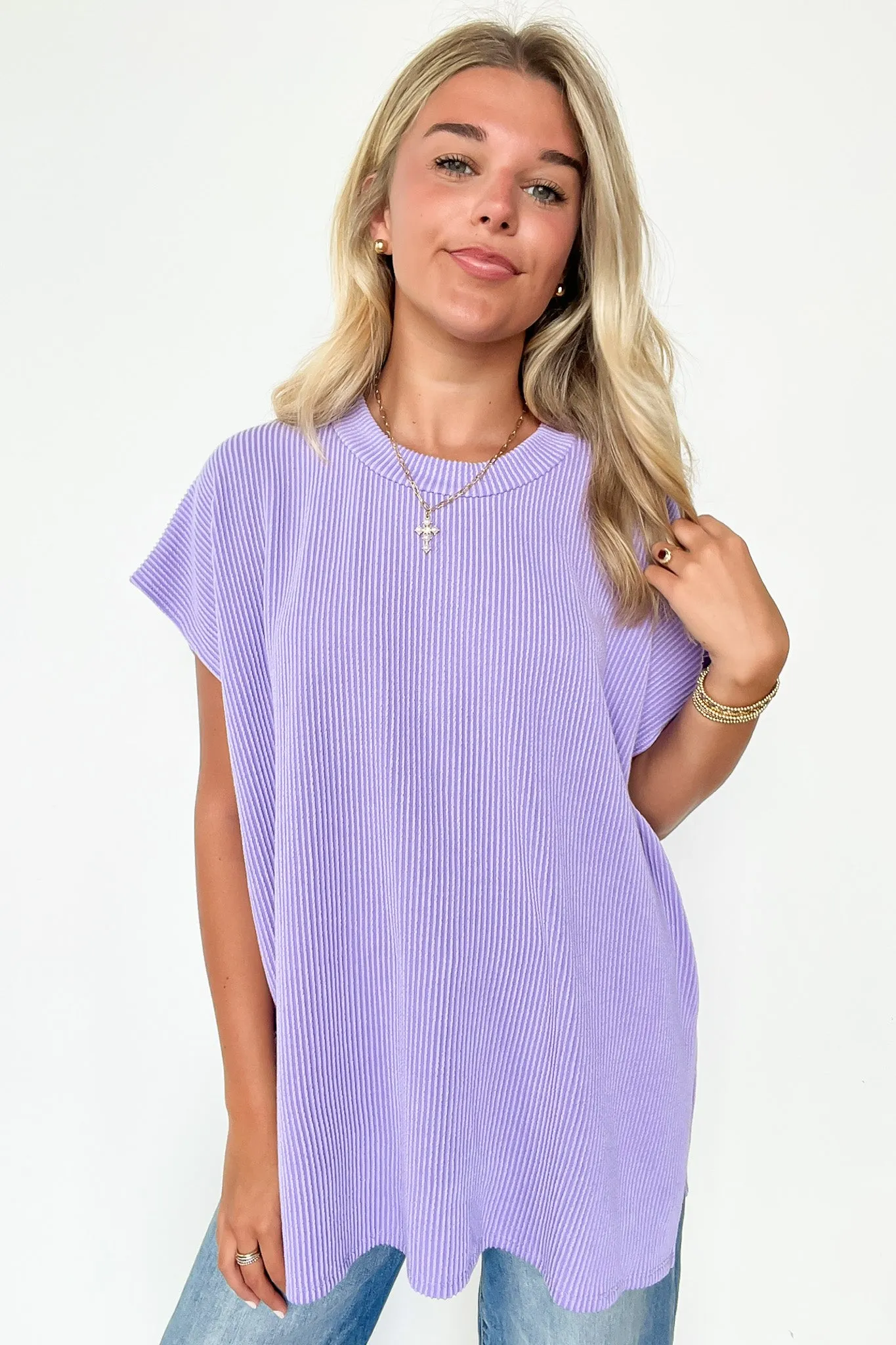 Casual Favorite Short Sleeve Side Slit Tunic Top - BACK IN STOCK