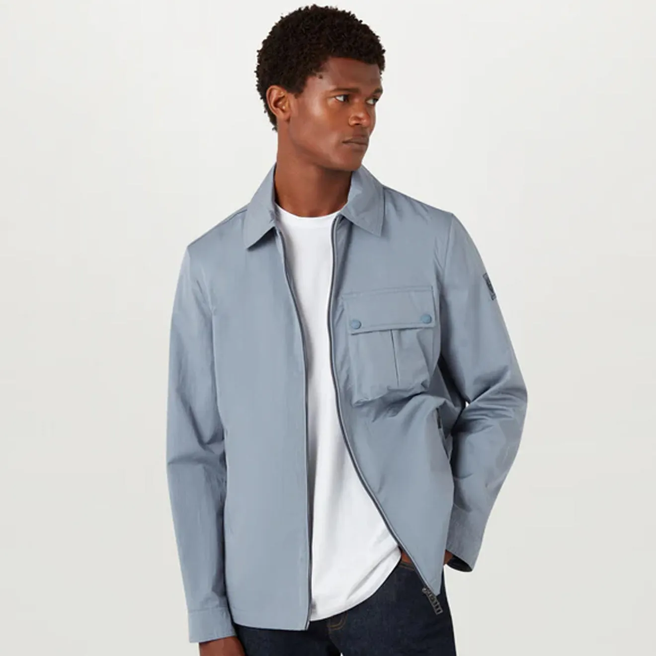 Clearance Price Belstaff Drome Overshirt Blue Flint  Dont Miss Out!