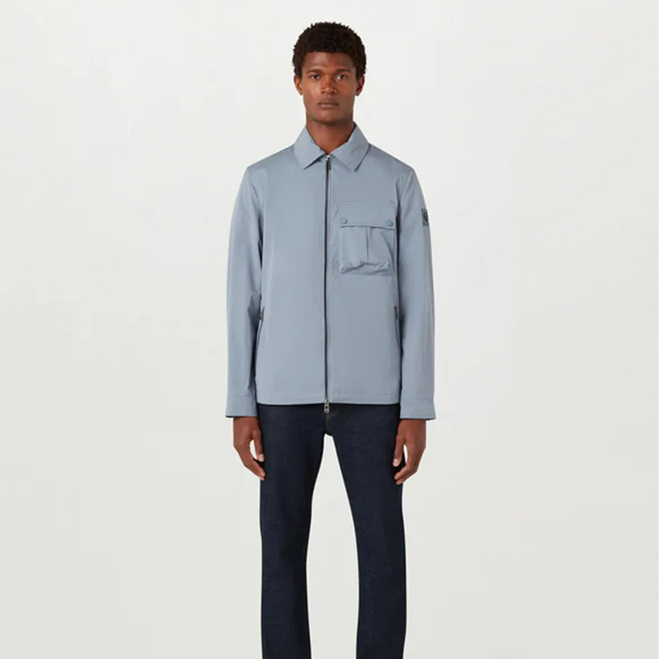 Clearance Price Belstaff Drome Overshirt Blue Flint  Dont Miss Out!