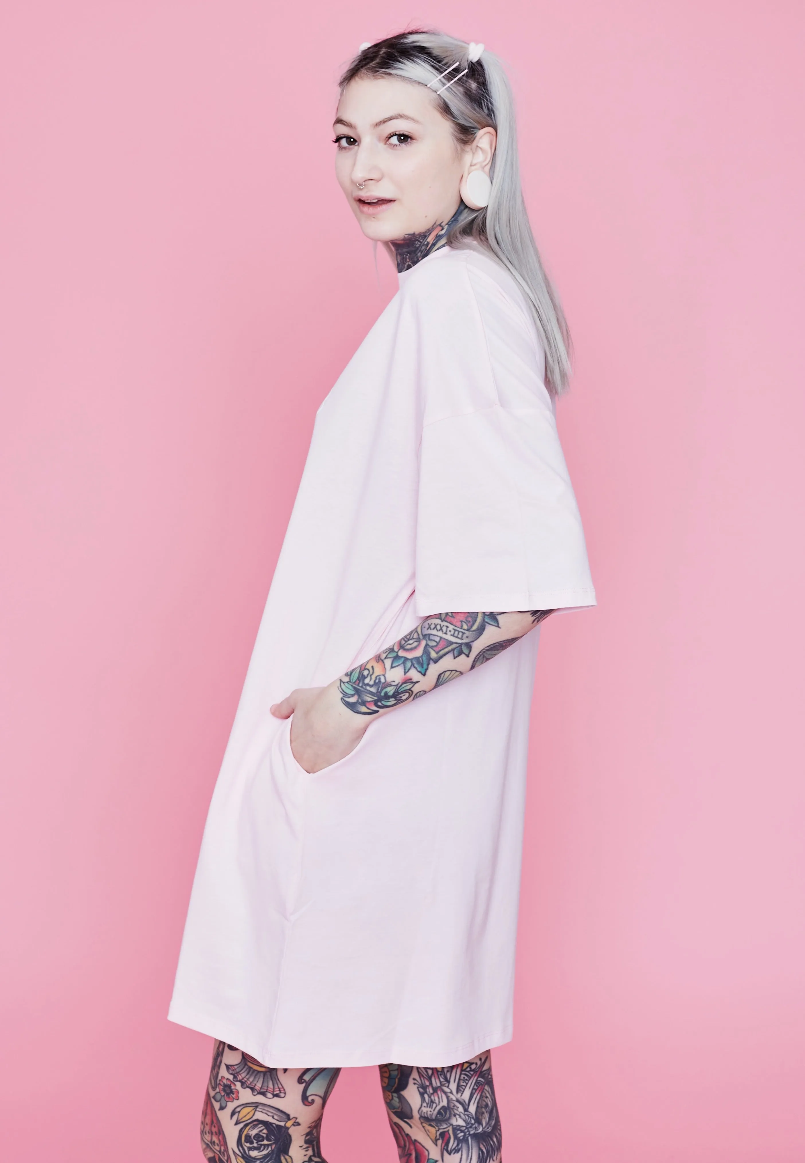 Clearly Ugly - Forever And Always Pastel Love Pastellrosa - Dress