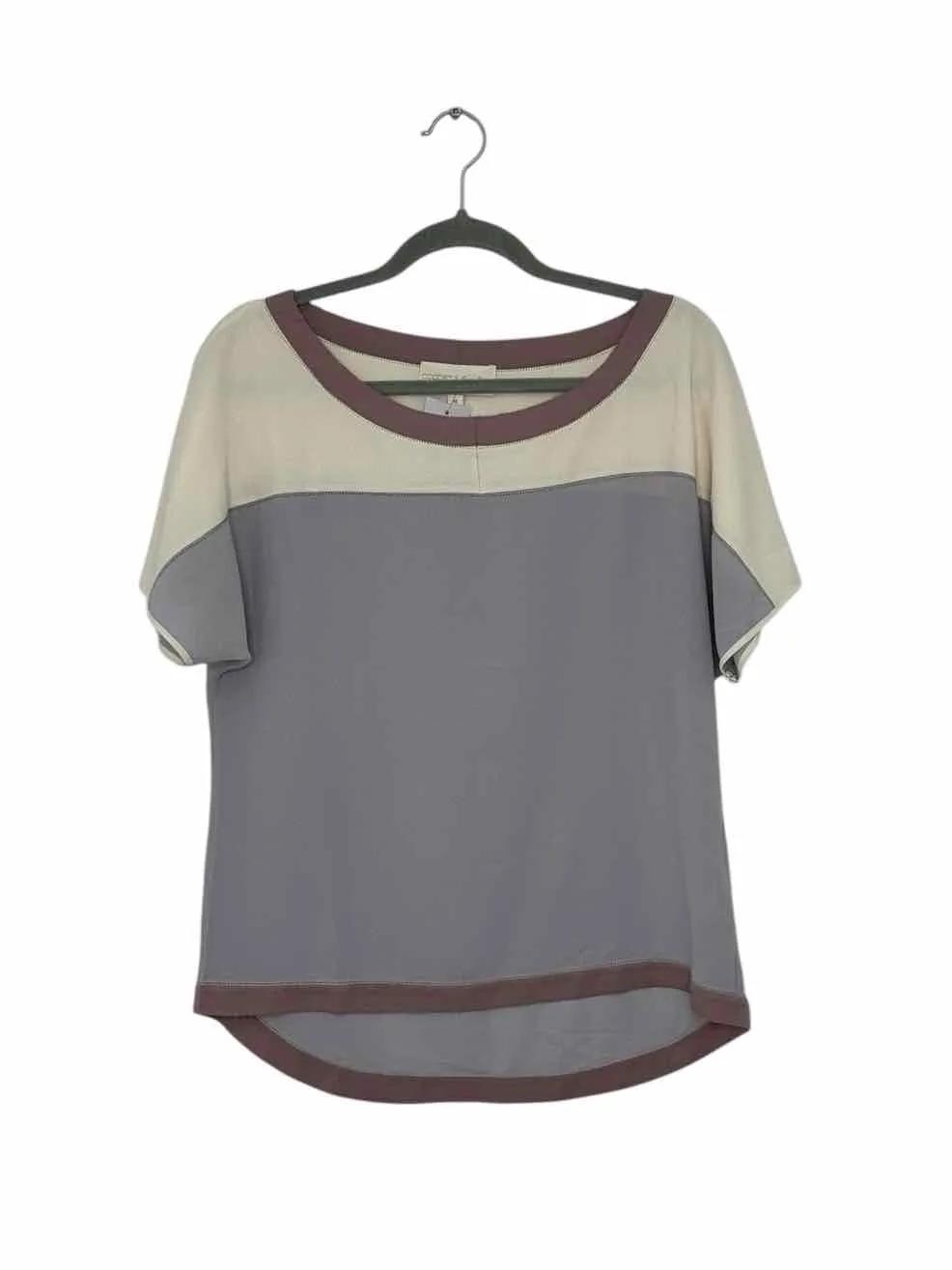 Cooper & Ella Size Medium Grey Pre-Owned Blouse- Ladies