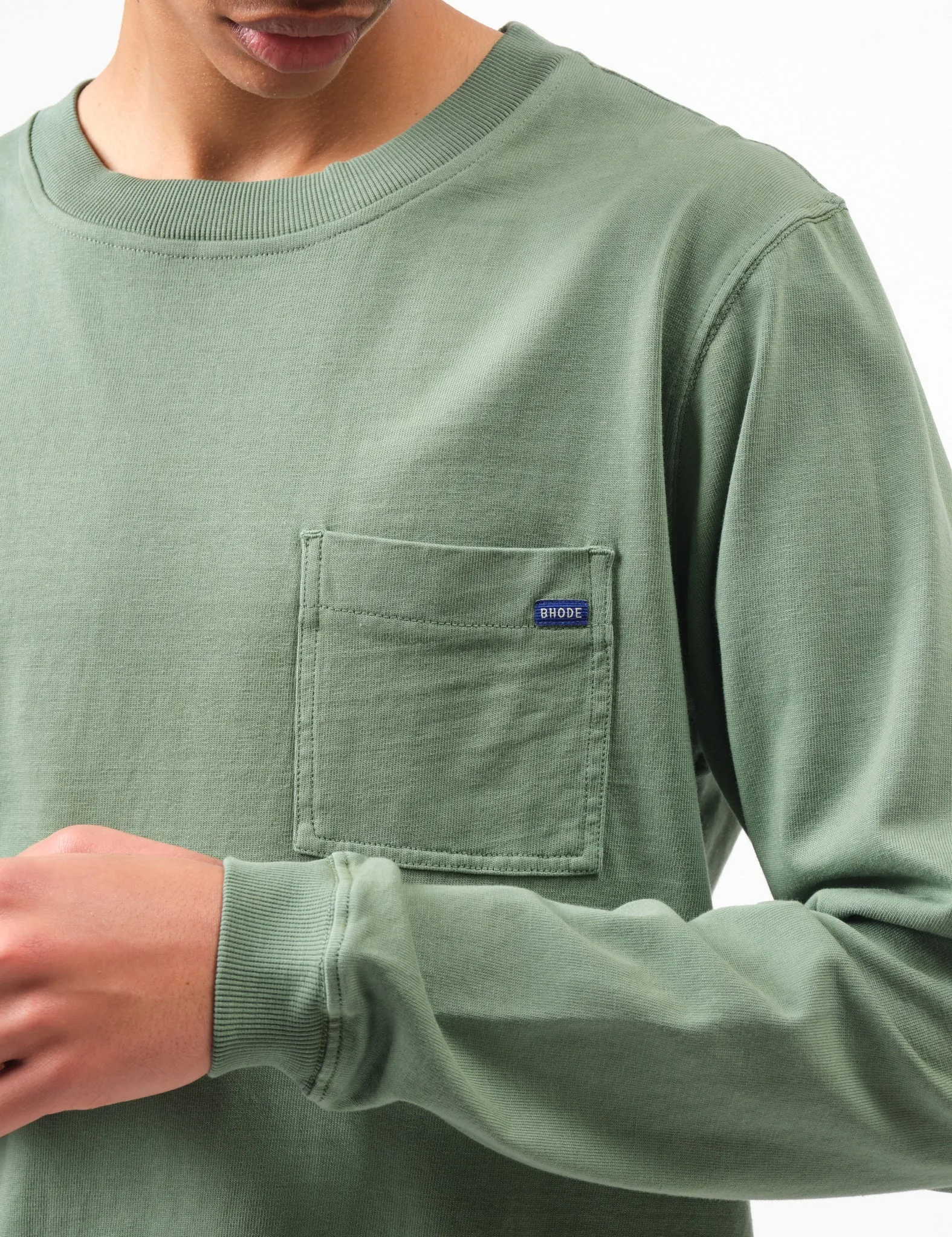 Customer Favorite Bhode Everyday Long Sleeve Jersey 300gsm - Sage Green  Limited Stock!