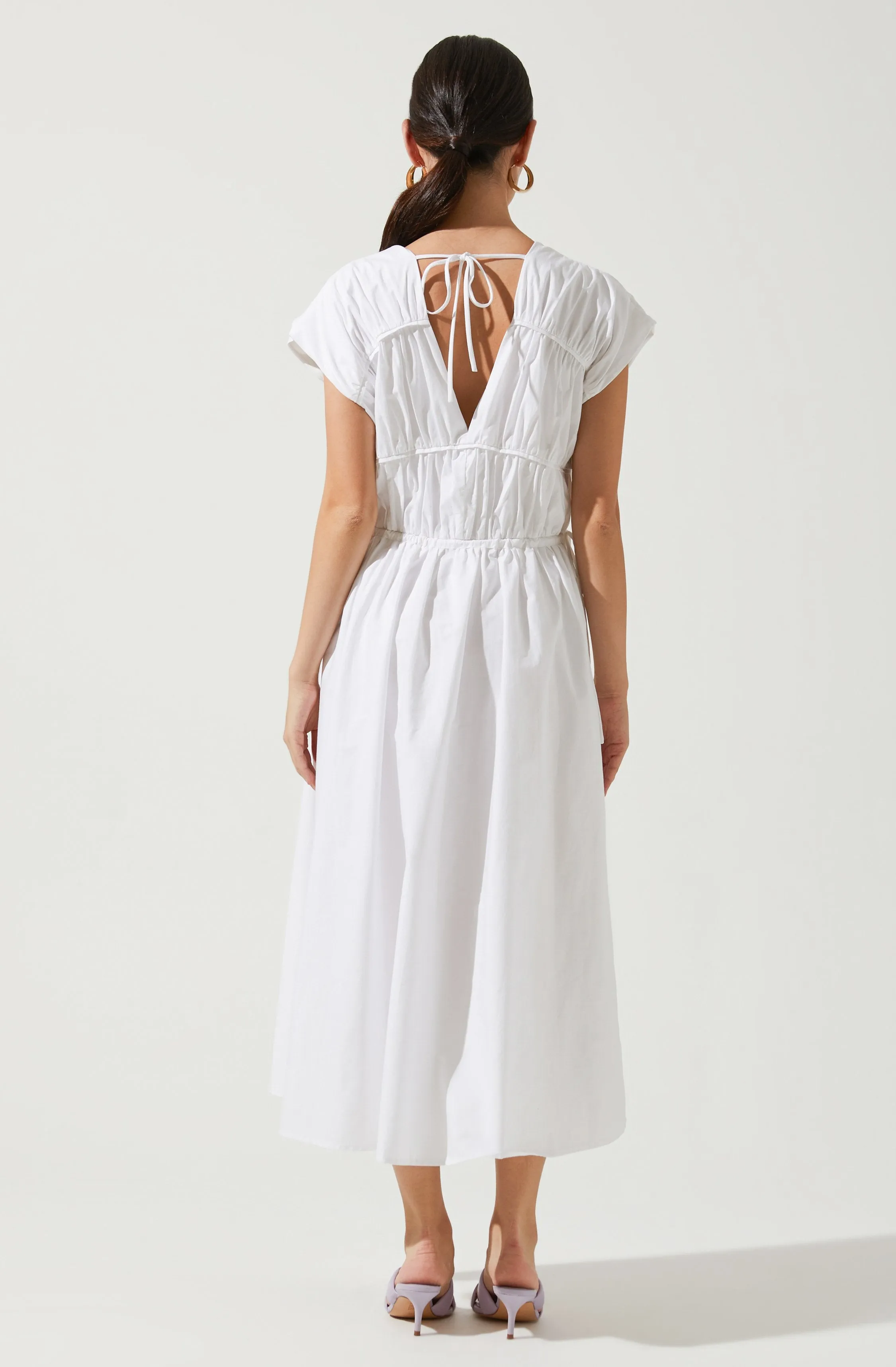 Customer Favorite Lorrie Sleeveless Ruched Midi Dress  Limited Release!
