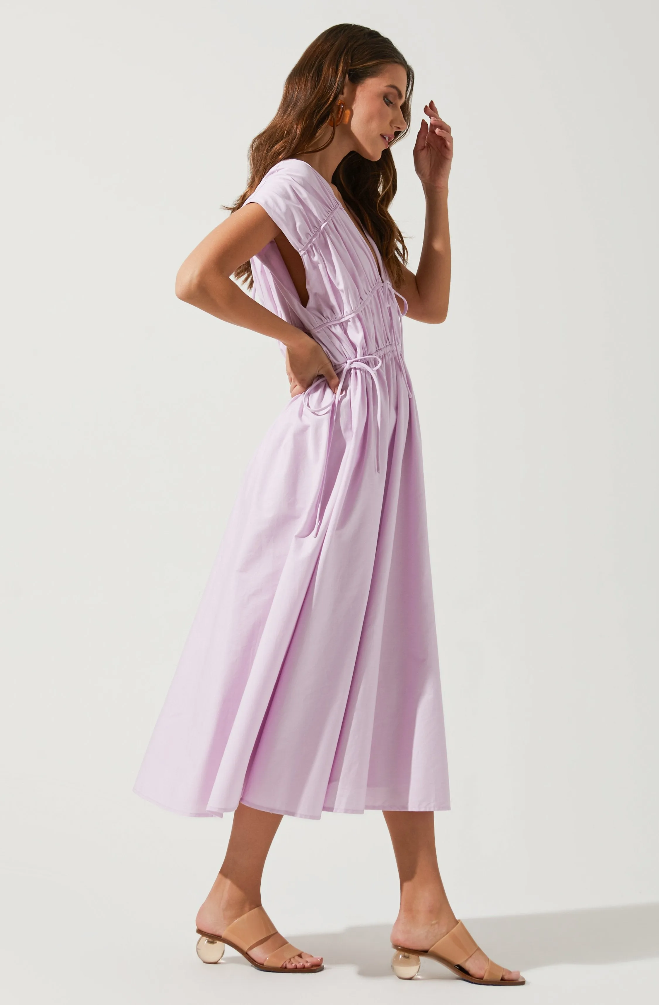 Customer Favorite Lorrie Sleeveless Ruched Midi Dress  Limited Release!