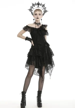 Dark in Love - Gothic Ghost Irreqular Frilly - Dress