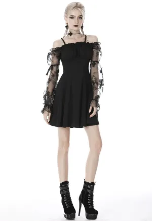 Dark In Love - Gothic Sexy Off-Shoulder Lacey Sleeves - Dress
