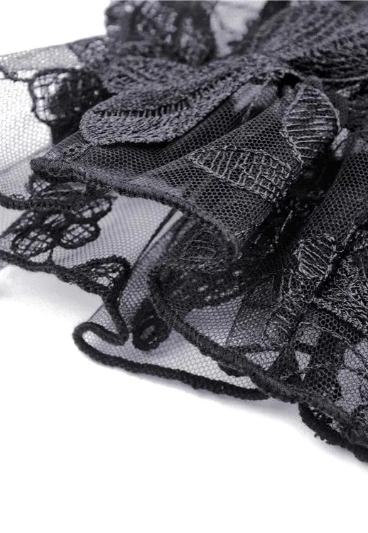 Dark In Love - Gothic Sexy Off-Shoulder Lacey Sleeves - Dress