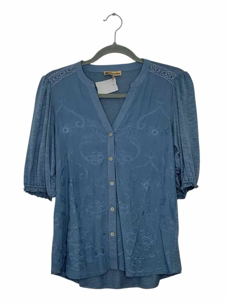 Democracy Size X- Small Blue Pre-Owned Shirt- Ladies