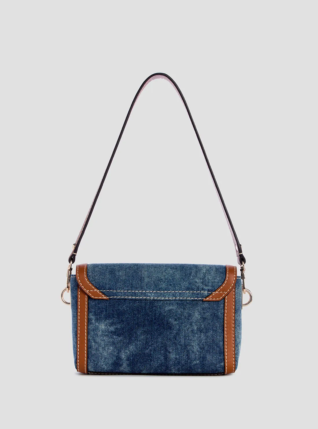 Denim Caramel Sebina Shoulder Bag Guess