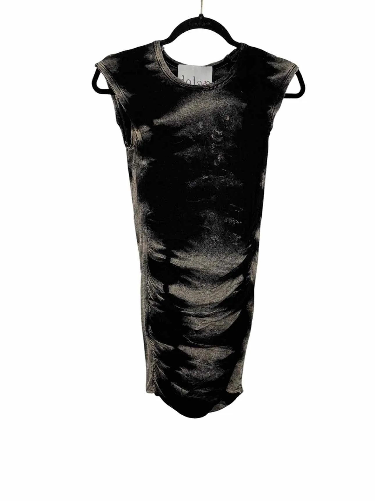 Dolan Size Medium Black Print Pre-Owned Tank Top- Ladies