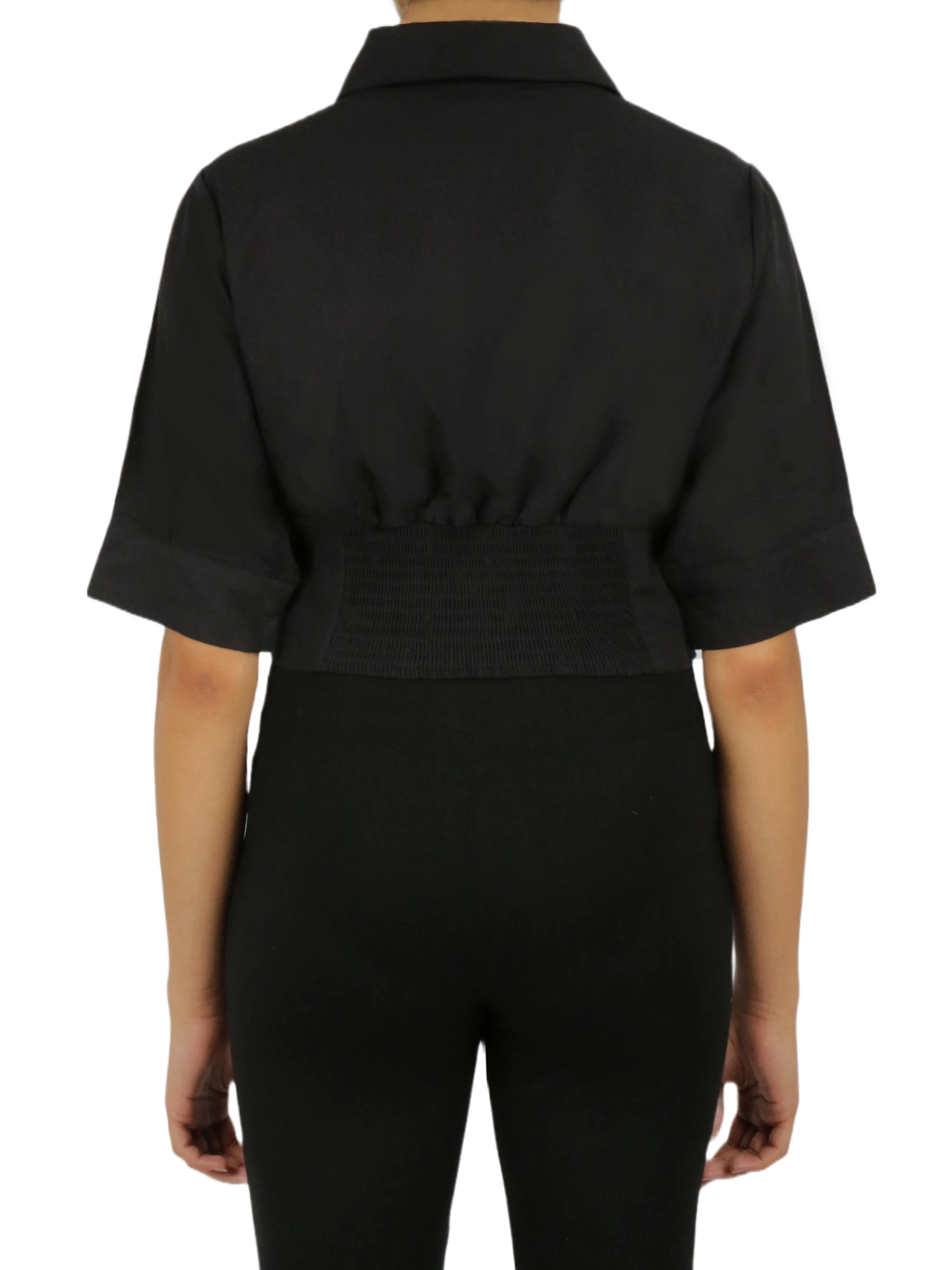 Doorbuster Cropped Corseted Shirt  Last Few Pieces!
