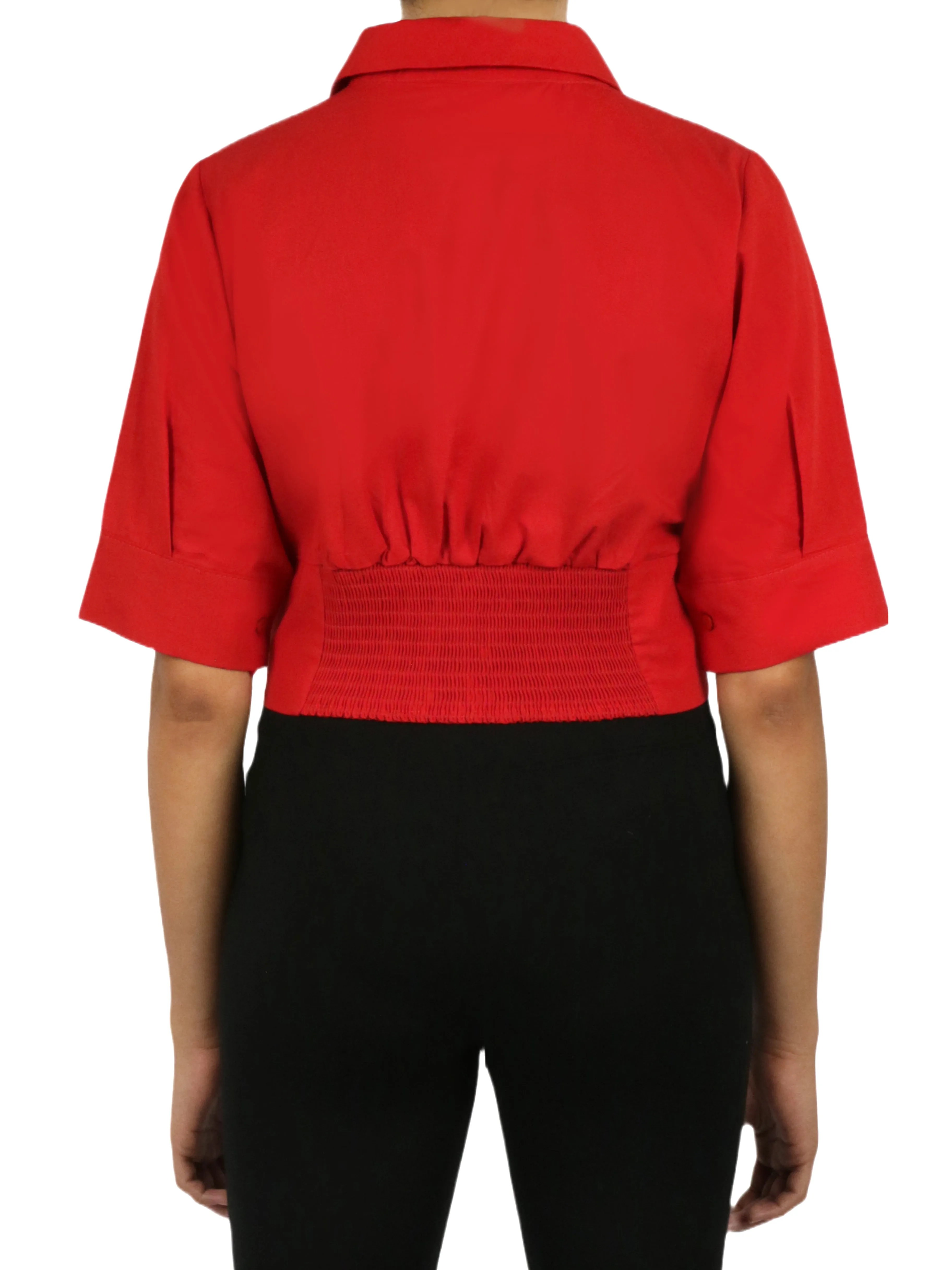 Doorbuster Cropped Corseted Shirt  Last Few Pieces!