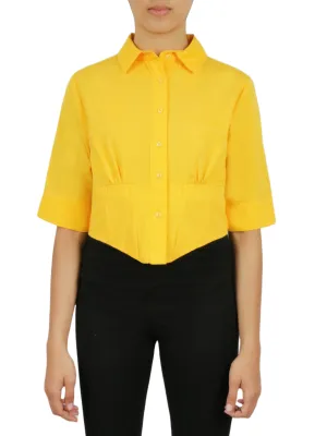 Doorbuster Cropped Corseted Shirt  Last Few Pieces!