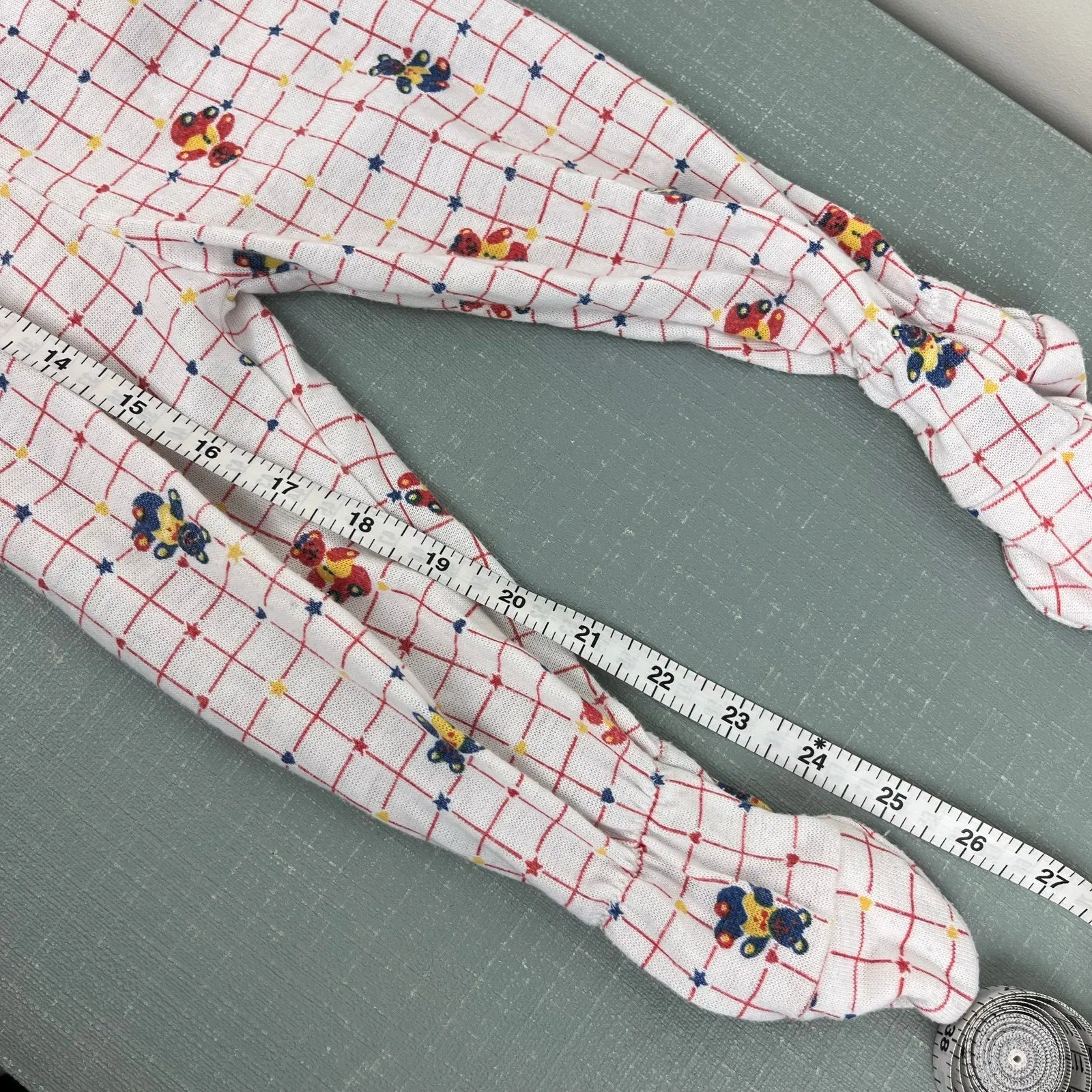 Doorbuster Vintage Trimfit Sleep & Play Teddy Bear Pajamas 12 Months USA  Almost Gone!