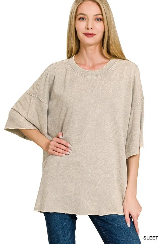 Drifting Dreams Acid Wash Relaxed Fit Top - BACK IN STOCK