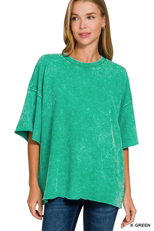Drifting Dreams Acid Wash Relaxed Fit Top - BACK IN STOCK
