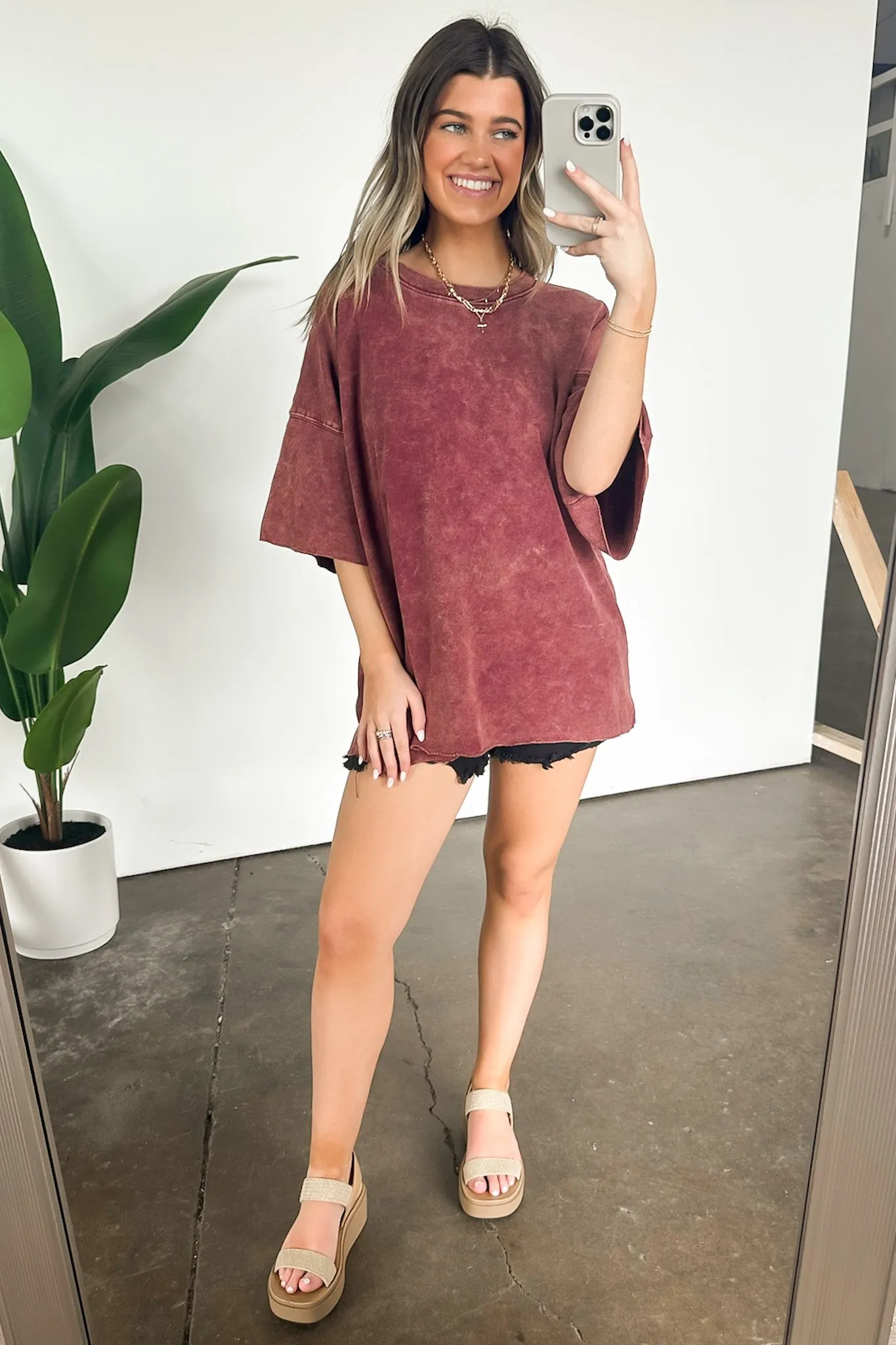 Drifting Dreams Acid Wash Relaxed Fit Top - BACK IN STOCK