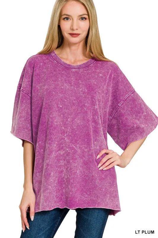 Drifting Dreams Acid Wash Relaxed Fit Top - BACK IN STOCK