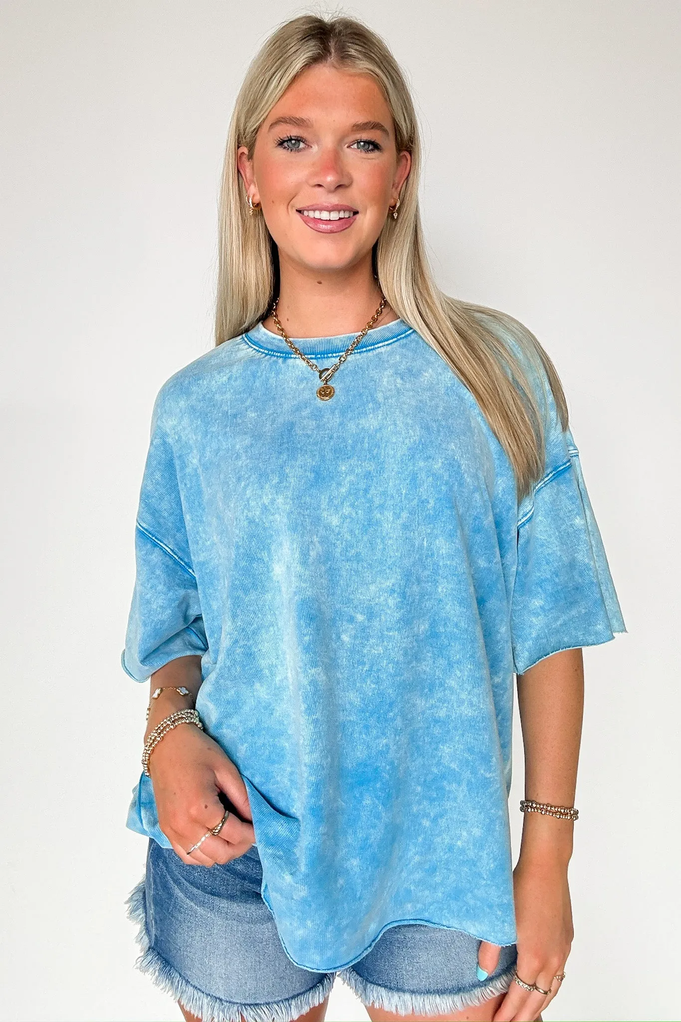 Drifting Dreams Acid Wash Relaxed Fit Top - BACK IN STOCK