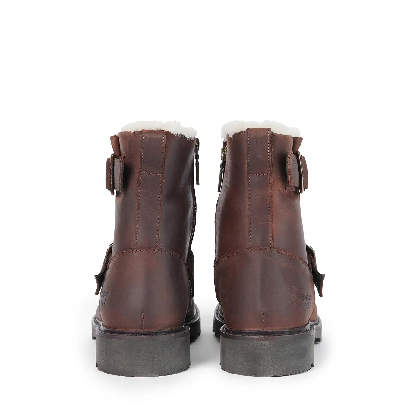 Editors Choice Barbour Womens Derwent Biker Boots Brown  Stylish & Comfortable