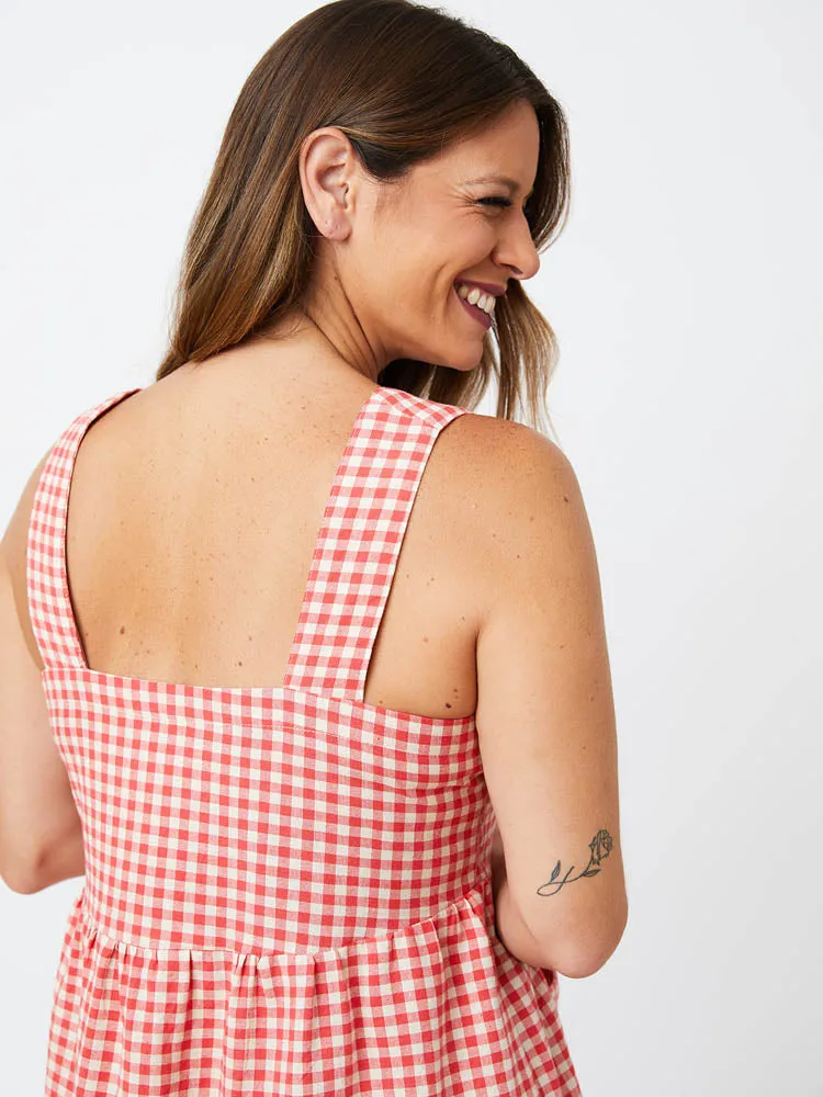 Editors Choice Billie Jumper Dress - Cherry Gingham  Limited Release!