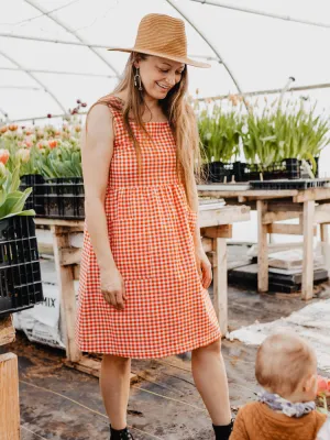 Editors Choice Billie Jumper Dress - Cherry Gingham  Limited Release!