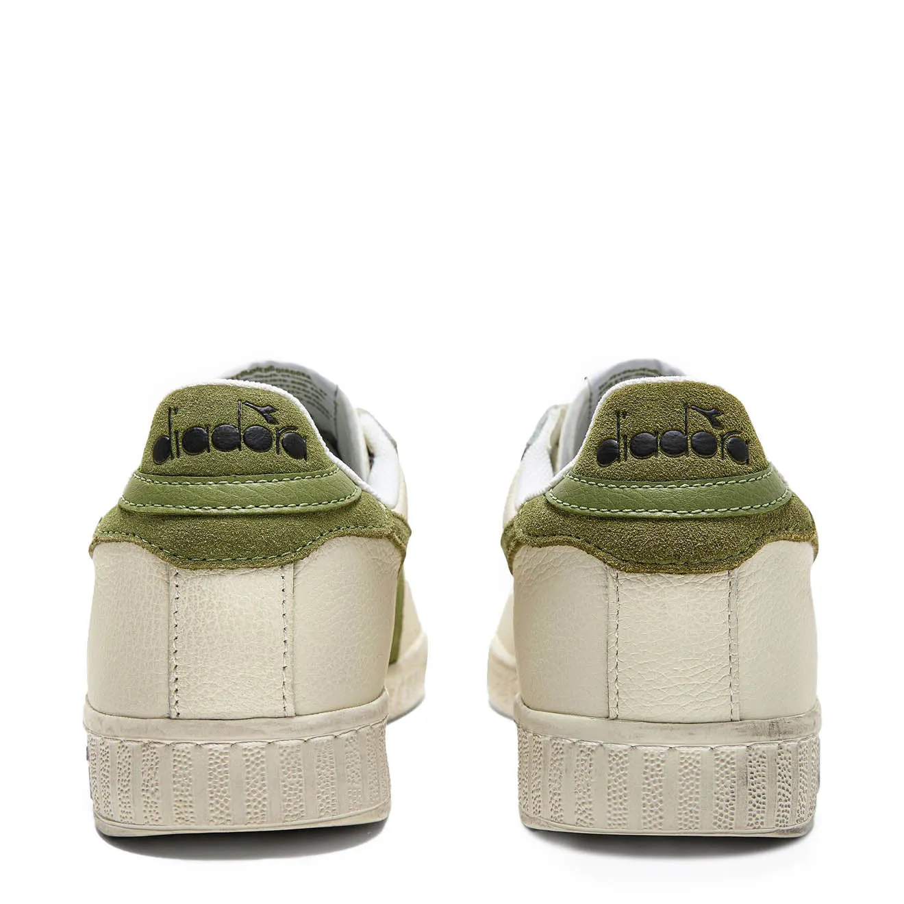 Editors Pick Diadora Womens Game L Low Waxed Suede Pop White / Fern  Stylish & Comfortable