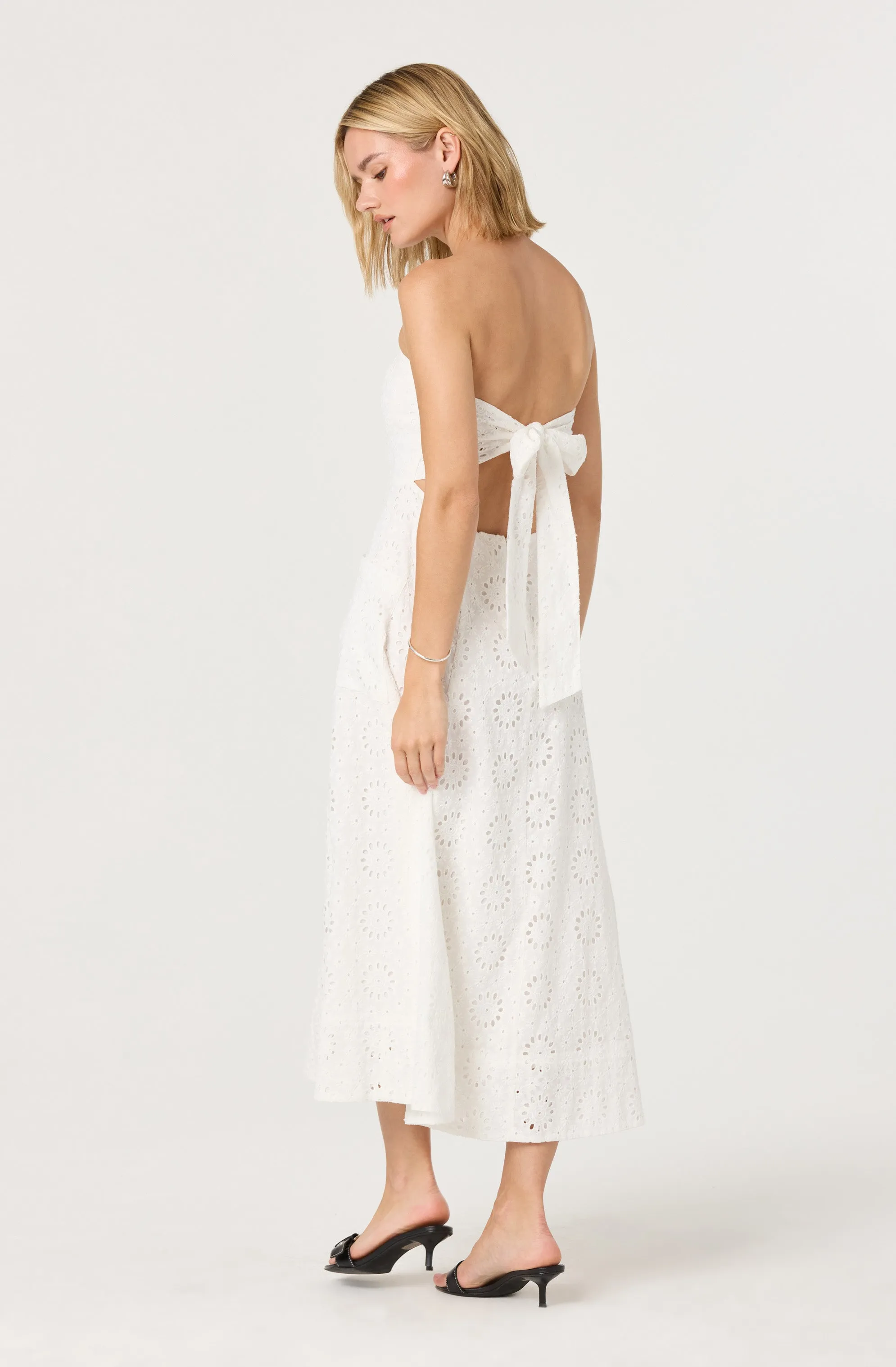 Editors Pick Eyelet Strapless Midi Dress  Almost Sold Out!