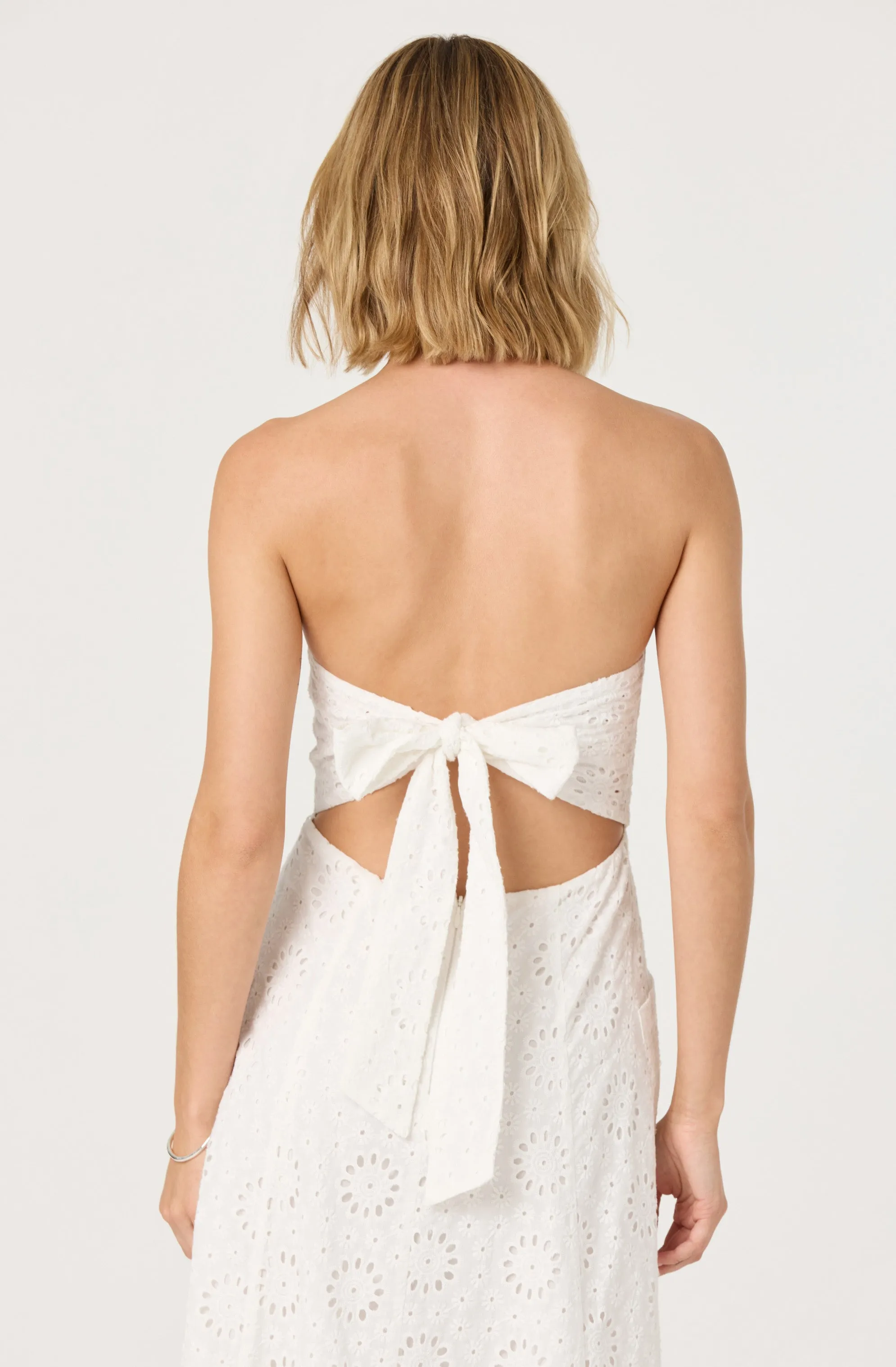 Editors Pick Eyelet Strapless Midi Dress  Almost Sold Out!
