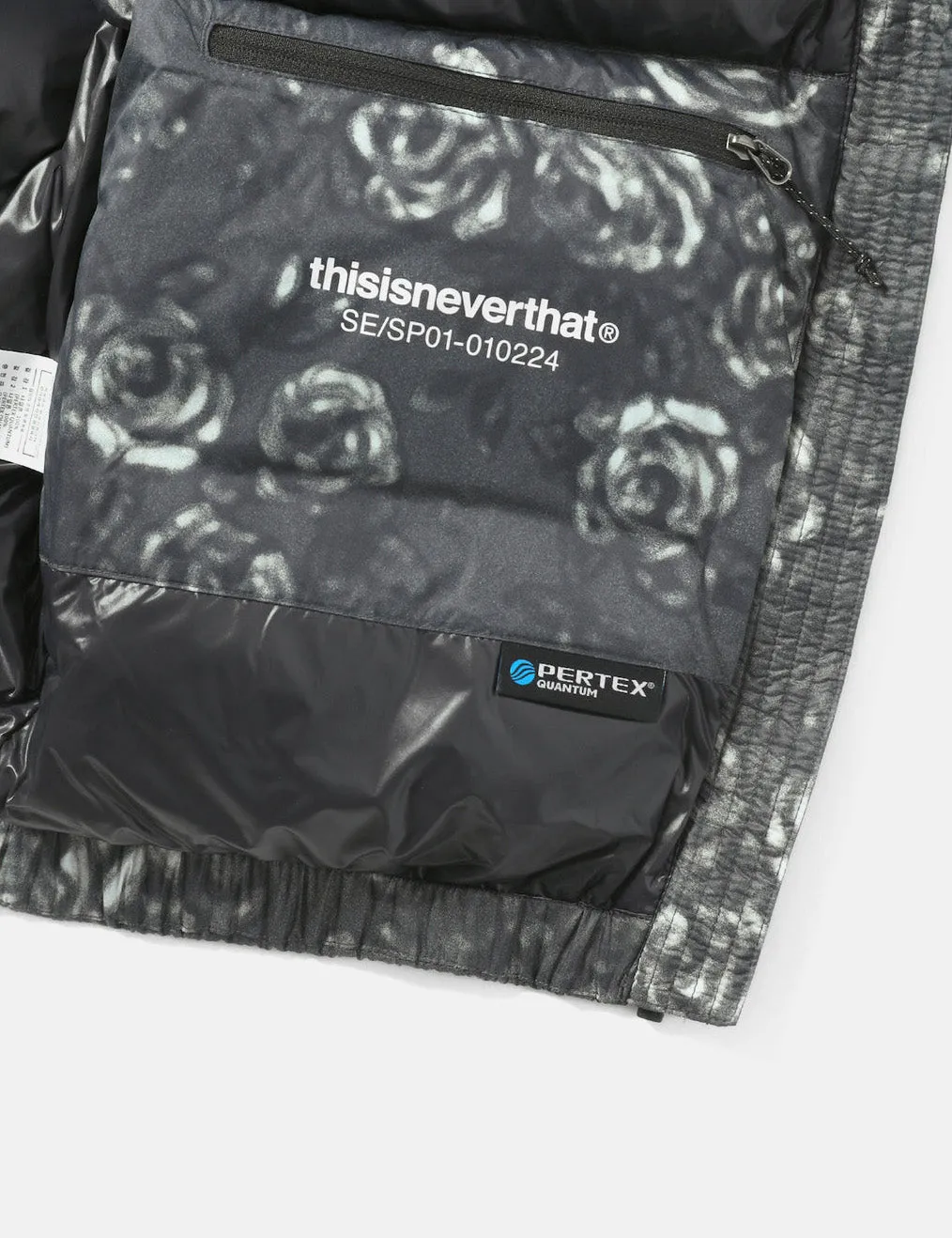 Editors Pick Thisisneverthat PERTEX T Down Jacket - Flower Black  Almost Gone!
