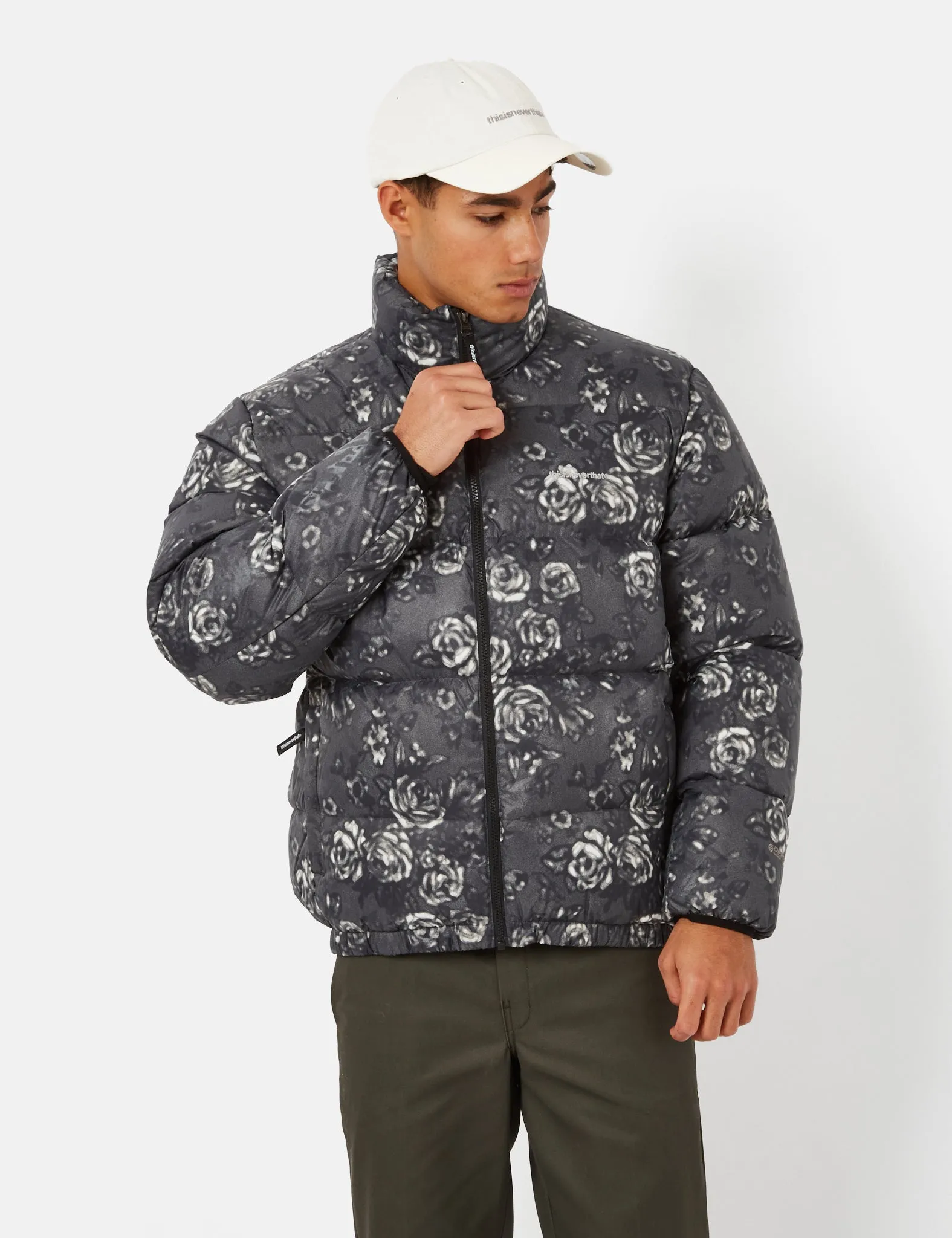 Editors Pick Thisisneverthat PERTEX T Down Jacket - Flower Black  Almost Gone!