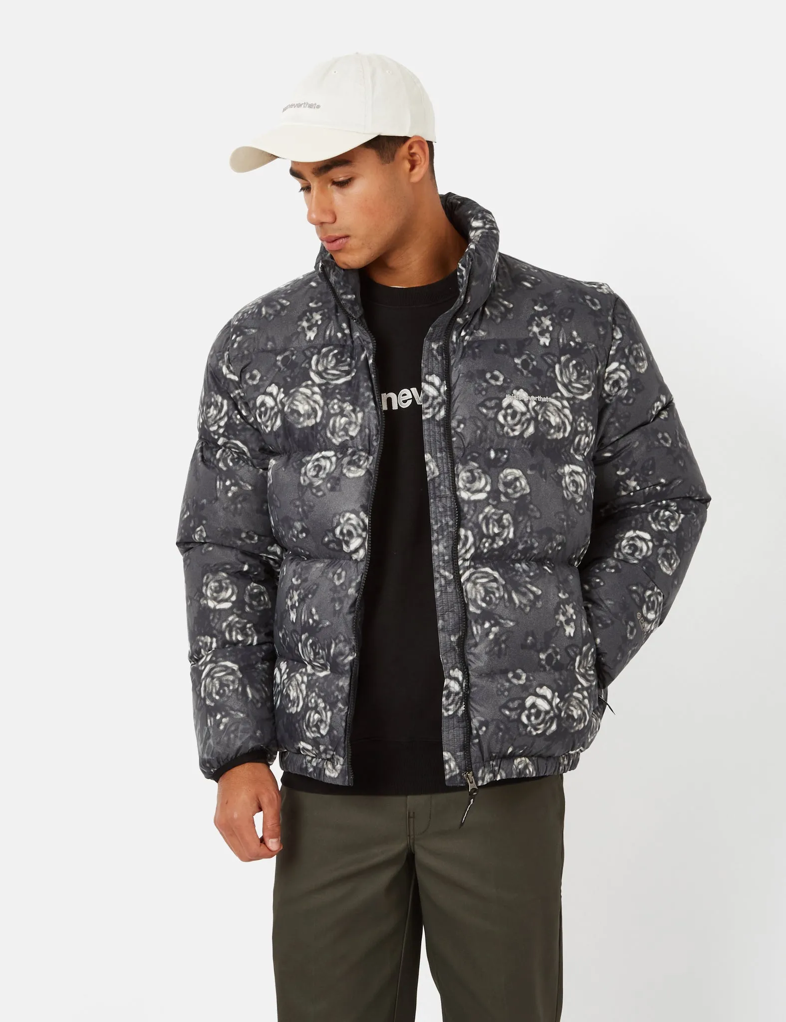 Editors Pick Thisisneverthat PERTEX T Down Jacket - Flower Black  Almost Gone!