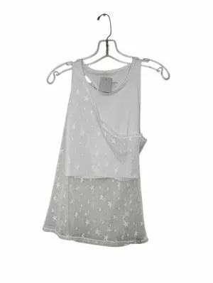 Eleven by Venus Williams Size Medium White Pre-Owned Tank Top- Ladies