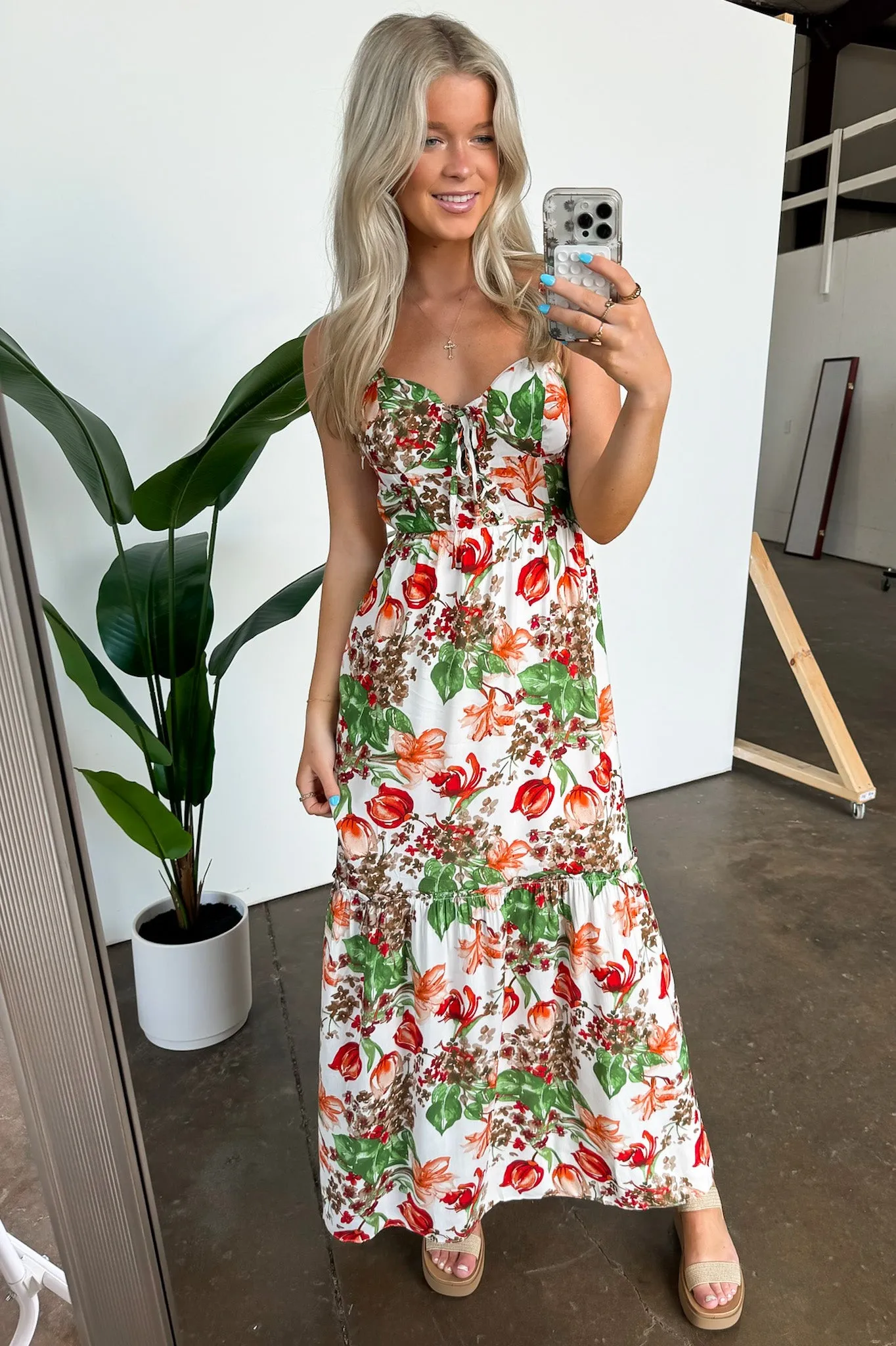 Exceptional Sight V-Neck Floral Maxi Dress - FINAL SALE