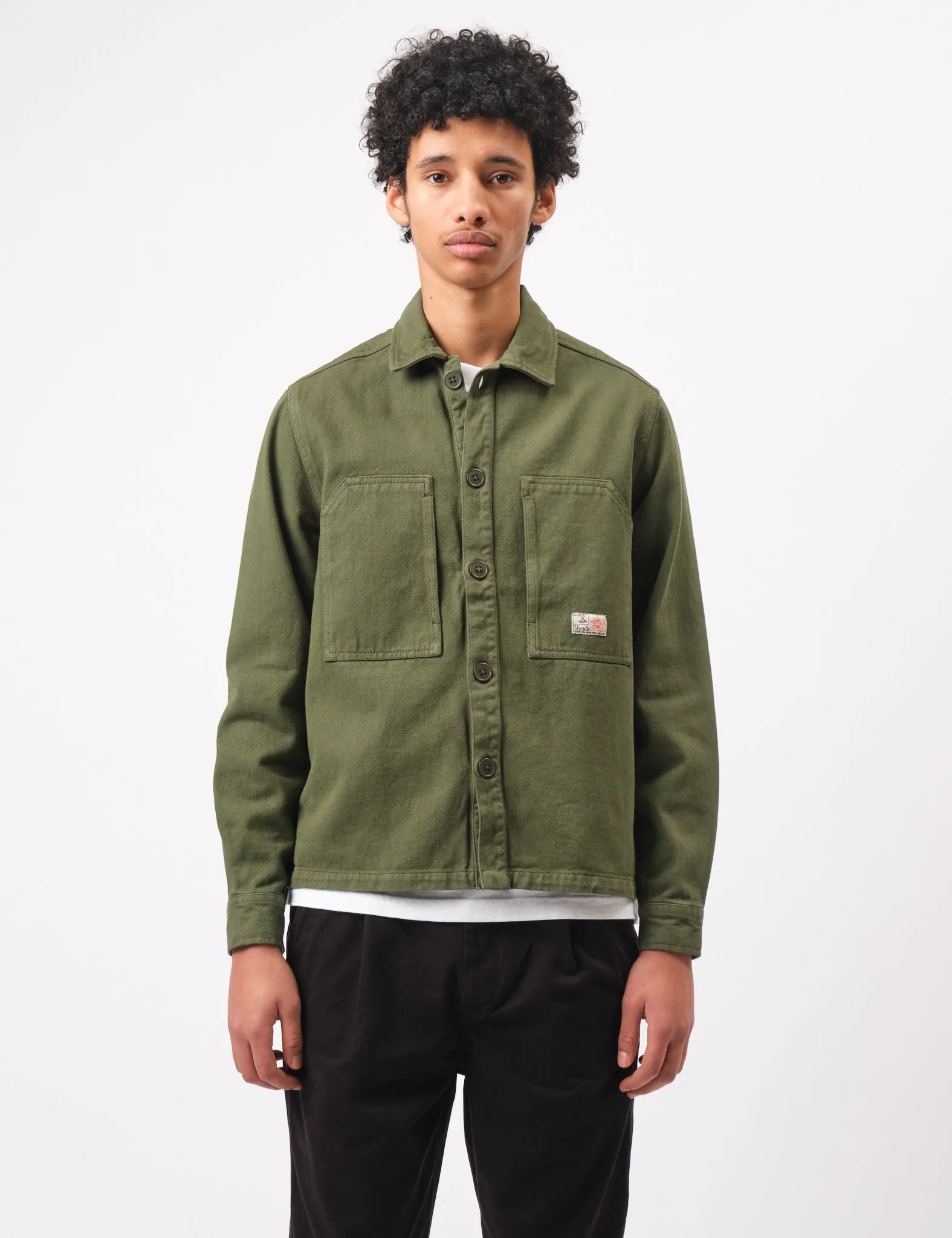 Exclusive Bhode Map Pocket Overshirt Twill - Army Green  Limited Availability!