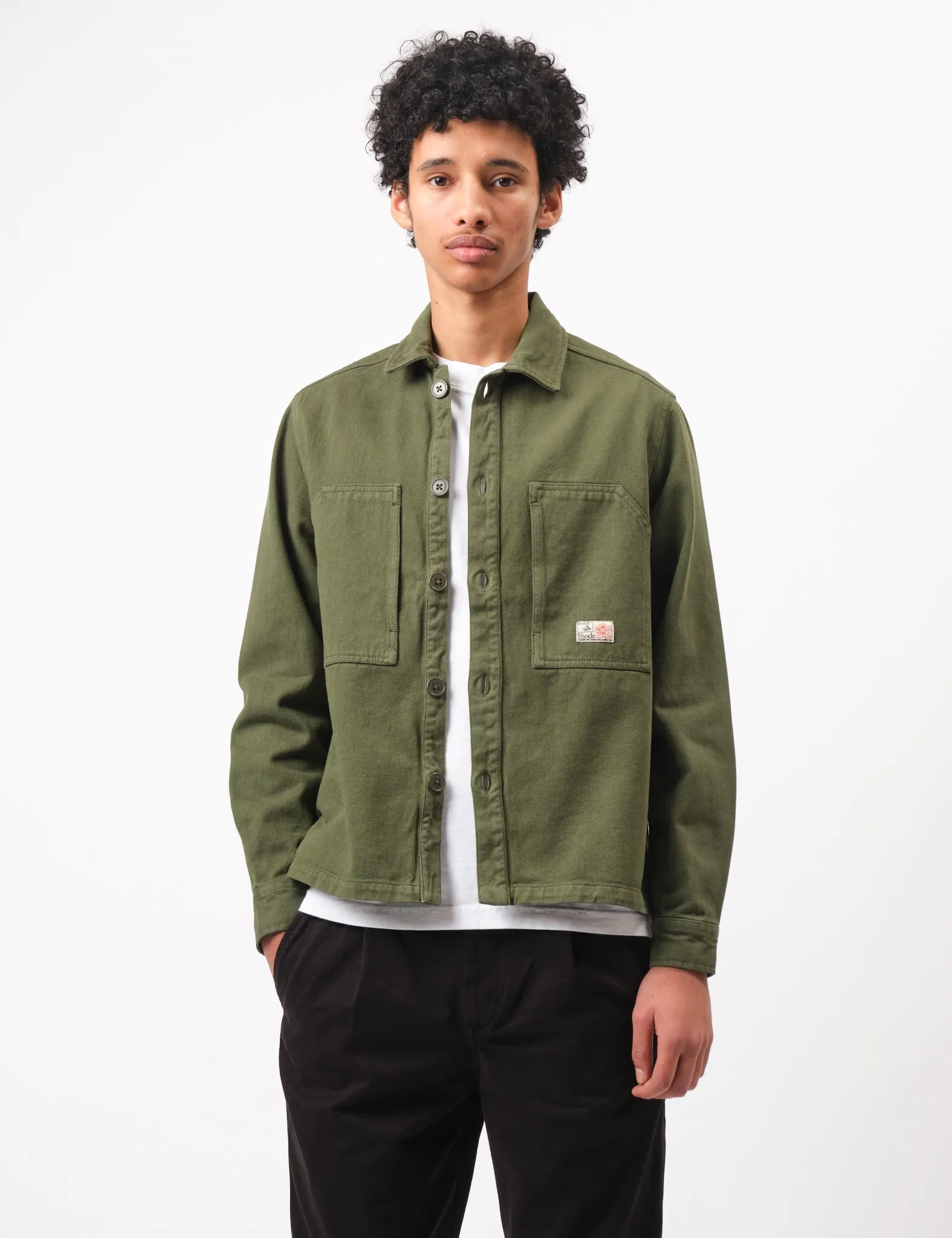 Exclusive Bhode Map Pocket Overshirt Twill - Army Green  Limited Availability!
