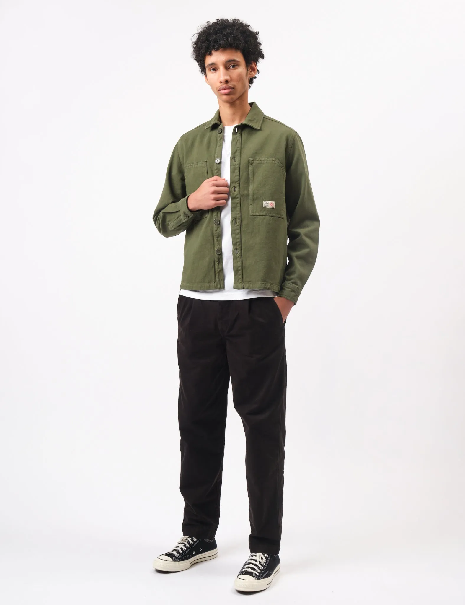 Exclusive Bhode Map Pocket Overshirt Twill - Army Green  Limited Availability!