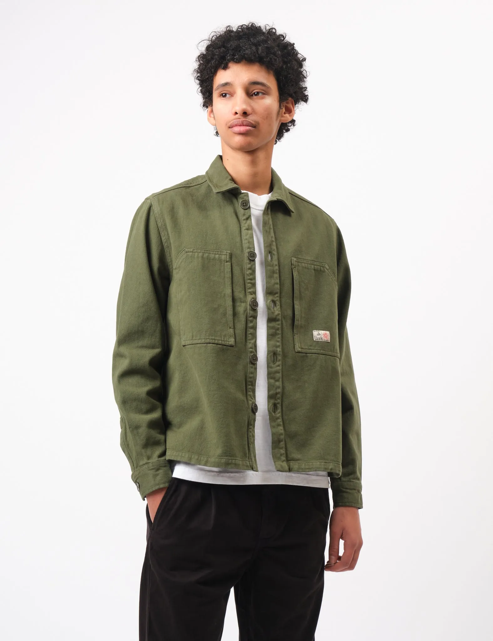 Exclusive Bhode Map Pocket Overshirt Twill - Army Green  Limited Availability!