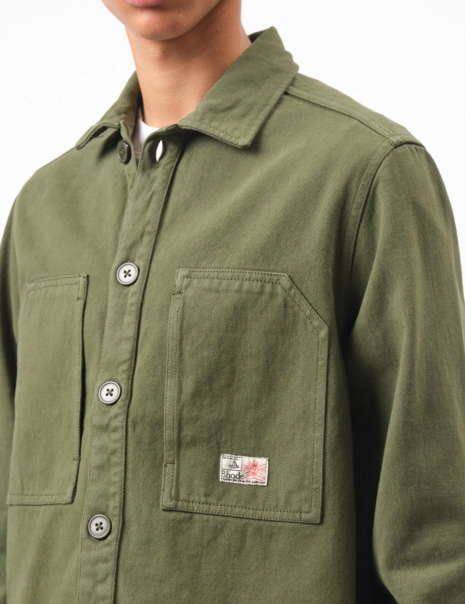 Exclusive Bhode Map Pocket Overshirt Twill - Army Green  Limited Availability!