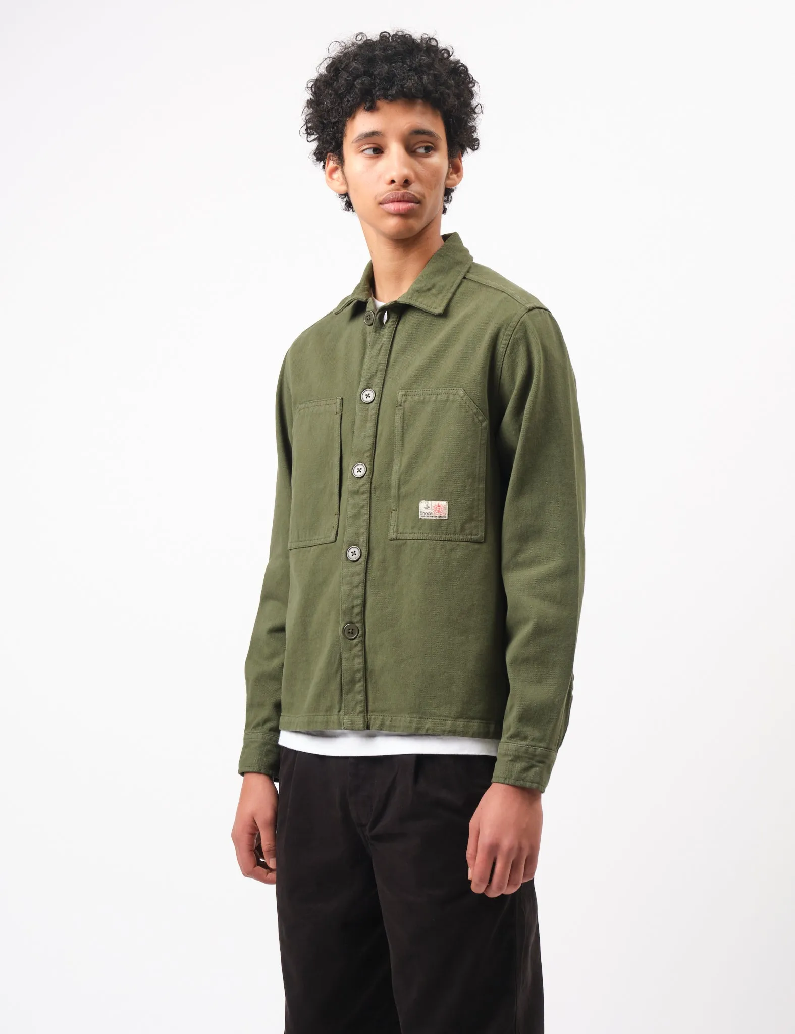 Exclusive Bhode Map Pocket Overshirt Twill - Army Green  Limited Availability!