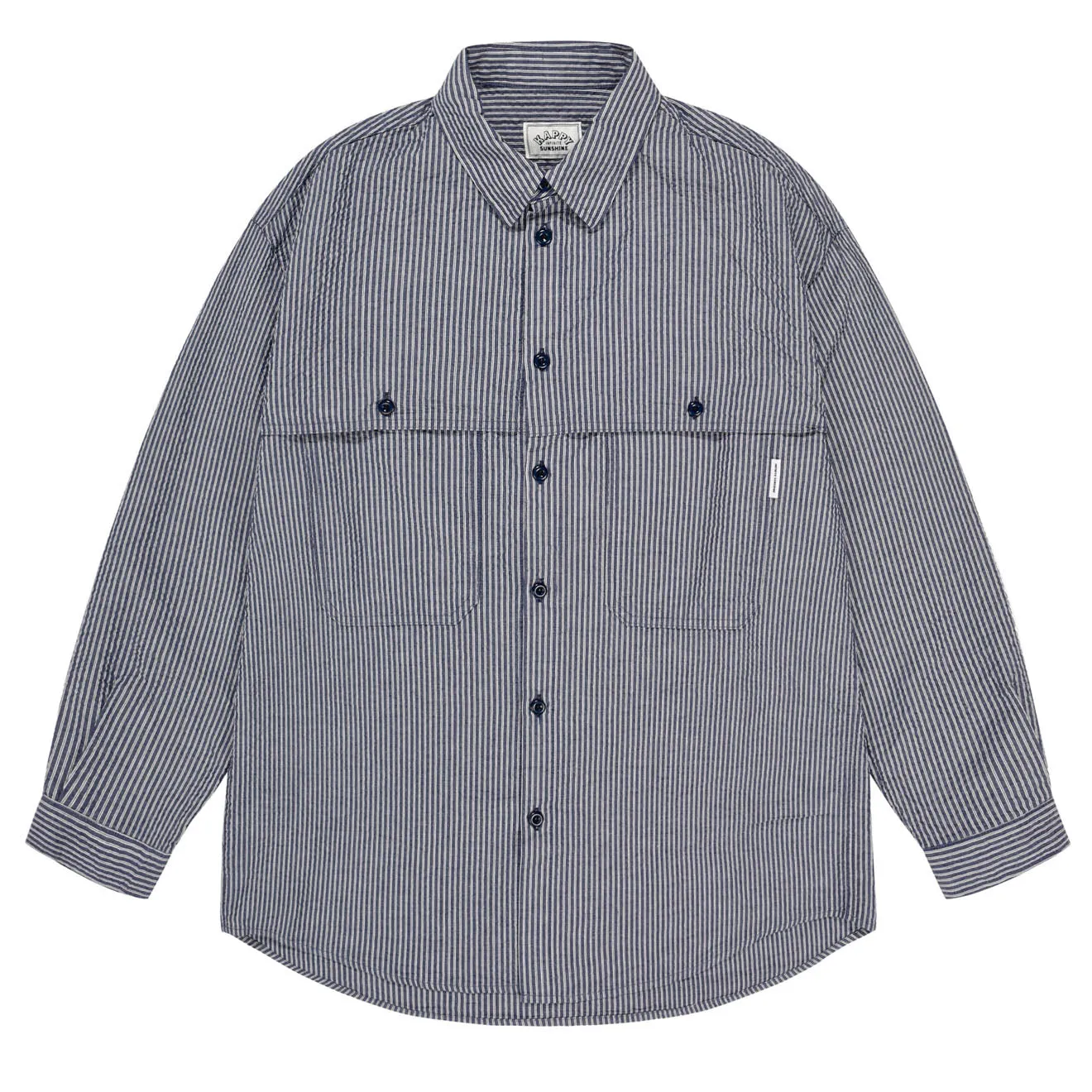 Exclusive Kappy Stripe Pocket Work Shirt Navy  Last Chance!
