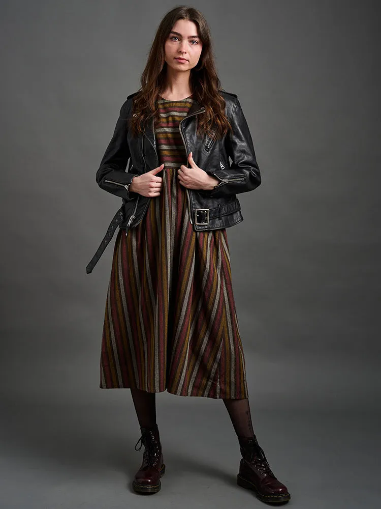 Exclusive Kavita Dress - Chocolate Stripe  Last Few Pieces!