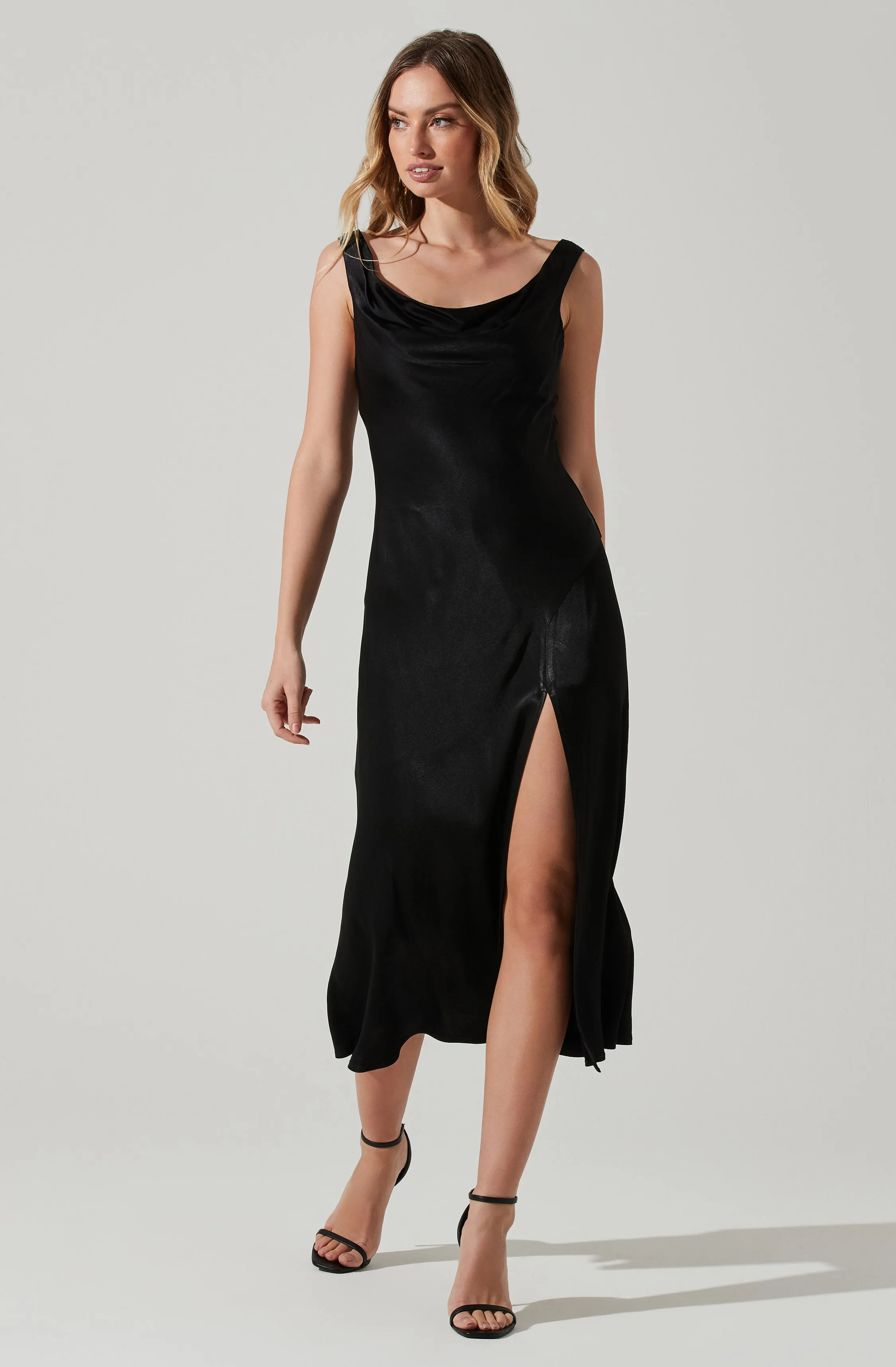 Final Few Cristella Satin Midi Dress  Going Fast!