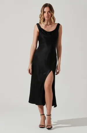 Final Few Cristella Satin Midi Dress  Going Fast!