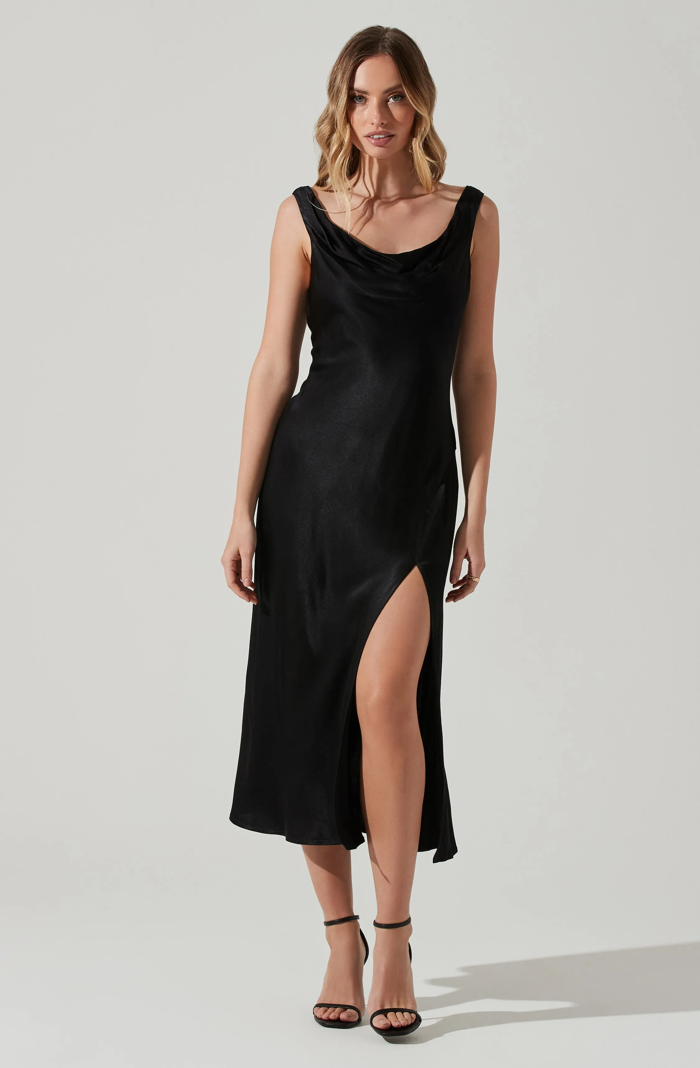 Final Few Cristella Satin Midi Dress  Going Fast!