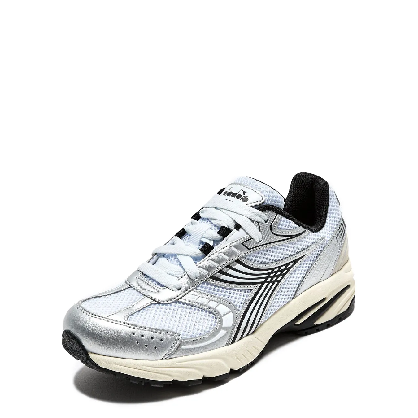 Final Few Diadora Womens SAO-KO 280 Trainer White / Silver  Stylish & Comfortable