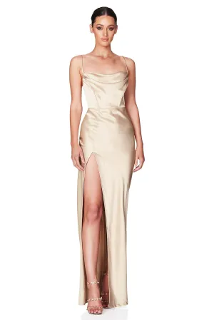 FINAL SALE: Dream Draped Gown Nude by Nookie
